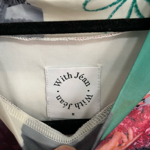 With Jean Lovers Dress Graphic Print with Cutout Detail - Picture 4 of 5